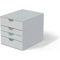 Durable VARICOLOR MIX 4 - 7624 762427 Ladebox Grijs DIN A4, DIN C4 Aantal lades: 4