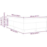vidaXL Bedframe Donkergrijs 120 x 190 cm Stof