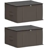 vidaXL Opbergbox met transparant bovenraam, 2 stuks, 33,6 liter