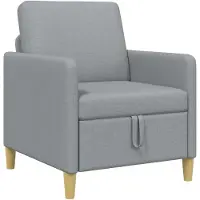 vidaXL Sofa met Opbergruimte Lichtgrijs 72 x 78 x 87 cm Polyester