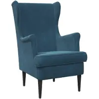 vidaXL Fauteuil Blauw Fluweel