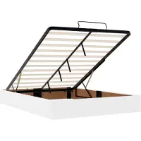 vidaXL - Bedframe - met - matras - Anders - 2 - st - Wit - PVC