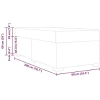 vidaXL Bedframe Wit 90 x 200 cm PVC
