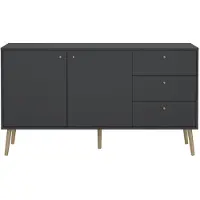 Ebuy24 Dressoir met 2 deuren en 3 lades met houten poten b147,2 cm tarp