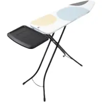 Brabantia 134401, Strijkplank, standaardformaat, katoen, geschikt voor stoomgeneratoren, zwart, met patroon, staal