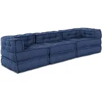 vidaXL Modulebankeenheid Stof Indigo 210 x 70 x 56 cm