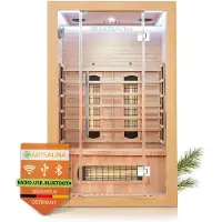 Artsauna Infraroodcabine / Sauna Kiruna - 120x105x190 cm - Incl. LED & Bleutooth Radio