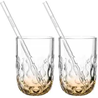 Leonardo Latte Macchiato Glas Gocce Caramel Macchiato 390 ml (Set van 2)