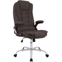 CLP Ergonomische Bureaustoel Thor - Draaibaar & Kantelbaar - Tot 150 kg - Chroom Onderstel - bruin