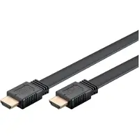 Pro HDMI kabel | plat | HDMI2.1 (8K 60Hz + HDR) | CCS | zwart | 1 meter