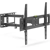 HomeShopXL Kantel- en draaibare TV-wandhouder, VESA 600x400 mm - geschikt voor schermen van 40-80 inch, max. 35 kg, zwart, met kabelmanagement en waterpas [39688]