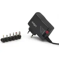 HomeShopXL Universele adapter 3V-12V - 1000mA - 12W - Instelbare DC-uitgang - Verwisselbare DC-stekkers - Netsnoer 120 cm [55056A]