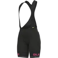 ALÉ Sella Plus Women's Bib Shorts Black/Fluo Pink || Maat: L