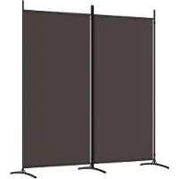 vidaXL Kamerscherm met 2 panelen 175x180 cm stof bruin