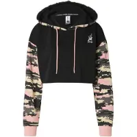 Dangerous DNGRS Sweatshirt 'Ecstatic' geel / donkergrijs / rosa / zwart