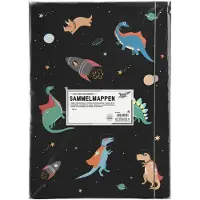 Folia 69015 - A3 Hot Foil Space Dinos map, gemaakt van stevig karton met elastische band