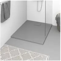 vidaXL Douchebak 100x80 cm SMC grijs