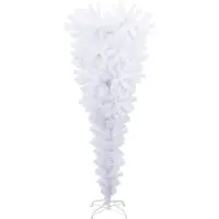 vidaXL Kunstkerstboom met standaard omgekeerd 120 cm wit