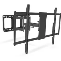 HomeShopXL TV Muurbeugel Kantelbaar en Draaibaar - Voor 50-120" TV's - Max VESA 900x600 mm - Max 80 kg - Zwarte Heavy-Duty Beugel - Inclusief Waterpas en Kabelmanagement [39690]