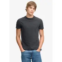 Superdry Shirt 'Essential Company' zwart gemêleerd