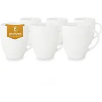 Vtwonen - Basic - Set van 6 - Mokken met Oor - Wit - Porselein - 275ml