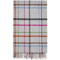 Bronte by moon Plaid Ruiten Grijs - Shetland Lamswol - 140x185 - Bronte by Moon Scotland