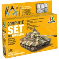 Wittmax Modelbouwpakket Militaire voertuigen - 72005 SD.KFZ. 182 King Tiger Tank - Complete Set - Starter Kit Plastic - 1:72 - Modelbouw