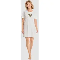 Rösch Lovely Leo Nachthemd 1263074 Wit - maat 42