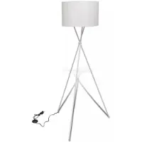 vidaXL Vloerlamp met lampenkap en hoge standaard, wit