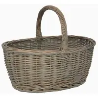 UNUS Wilgenmand Boodschappenmand 36x16x26cm grijs