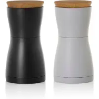 AdHoc Peper- en zoutmolen Twin Mini Zwart Grijs 13,3 cm