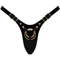 Strap-On-Me - Fabulous - Kunstleren Strapon Harnas - Passend van XS t/m XXL - Zwart Lak