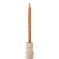 Bloomingville Kandelaar travertin nature Ilise 10cm