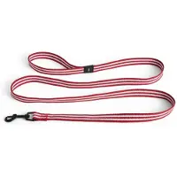 HAY Dogs Leash Flat S|M | Red and white stripe