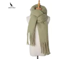 San vitale - 1.8 Luxe Winter Sjaal - Sjaal dames - Wol Mix - Omslagdoek - Olijf groen - Pistache groen