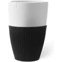 Viva Scandinavia Anytime Theekop - Porselein/Siliconen/Kunststof - 300 ml – Zwart