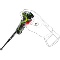 LEKI airfoil 3d black/palegreen/whi skistokken heren black/black/white