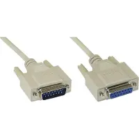 InLine Gameport kabel 15-pins SUB-D verlengkabel - Vertind koperen aders / beige - 2 meter
