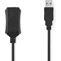 Nedis Actieve USB 2.0-Verlengkabel | A Male - A Female | 25 m | Zwart Nedis