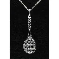 MOOYE ® - Collectie Zilveren Tennisracket ketting hanger - groot