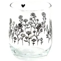 Clayre & Eef Waterglas 300 ml Glas Bloemen