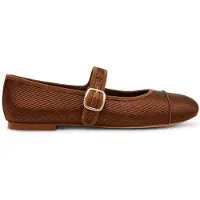 Steve madden Dory Flat Shoes Brown Satin Maat: 36 | Ballerina's Outlet | Dames | Bruin