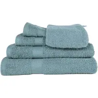 Tiseco HOME STUDIO - Badlaken RIVA - SET/3 - 100% katoen - 450 g/m² - 100% katoen - superzacht en zeer absorberend - 70x140 cm - Blauw