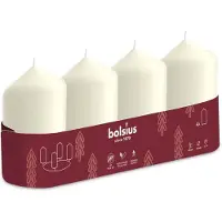 Bolsius - Stompkaars - 60/40 - 4 stuks per verpakking - Soft Pearl