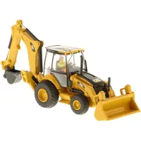 Diecast Masters Cat 450E Backhoe Loader - Graaflaad combinatie - 1:87 - - HO Series