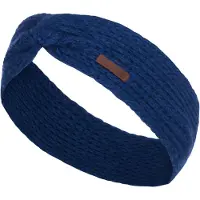 Knit Factory Joy Gebreide Dames Hoofdband - Haarband - Oorwarmers dames - Hoofdwarmer vrouwen - Hoofdband winter - Kings Blue - Donkerblauw - One Size