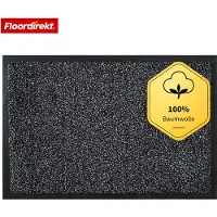 Floordirekt Karat Deurmat – Wasbare schoonloopmat met antislip TPE-rug – Anthraciet – 100 × 150 cm