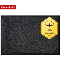 Floordirekt Karat Deurmat – Wasbare schoonloopmat met antislip TPE-rug – Grijs – 50 × 80 cm