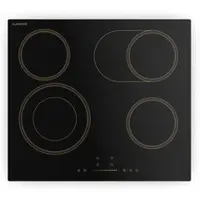 Klarstein Victoria keramische kookplaat - 60 cm, retro design, 4-pits elektrische kookplaat met touchbediening, 6600 W, timer, kinderslot en restwarmte-indicator, keramisch glazen oppervlak