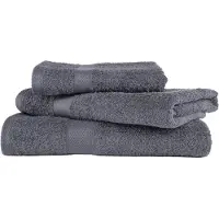 Tiseco HOME STUDIO - Badlaken RIVA - SET/3 - 100% katoen - 450 g/m² - 100% katoen - superzacht en zeer absorberend - 70x140 cm - Blue stone
